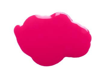 Image of Spot of magenta ink isolated on white, top view