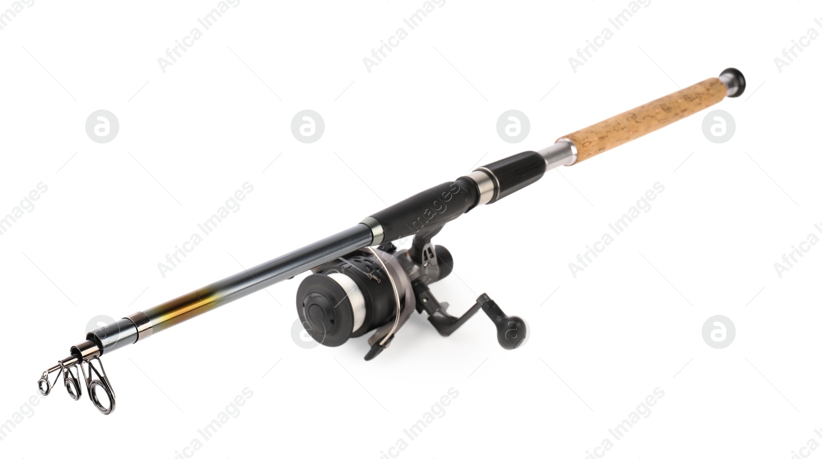 Photo of Fishing spinning with reel isolated on white