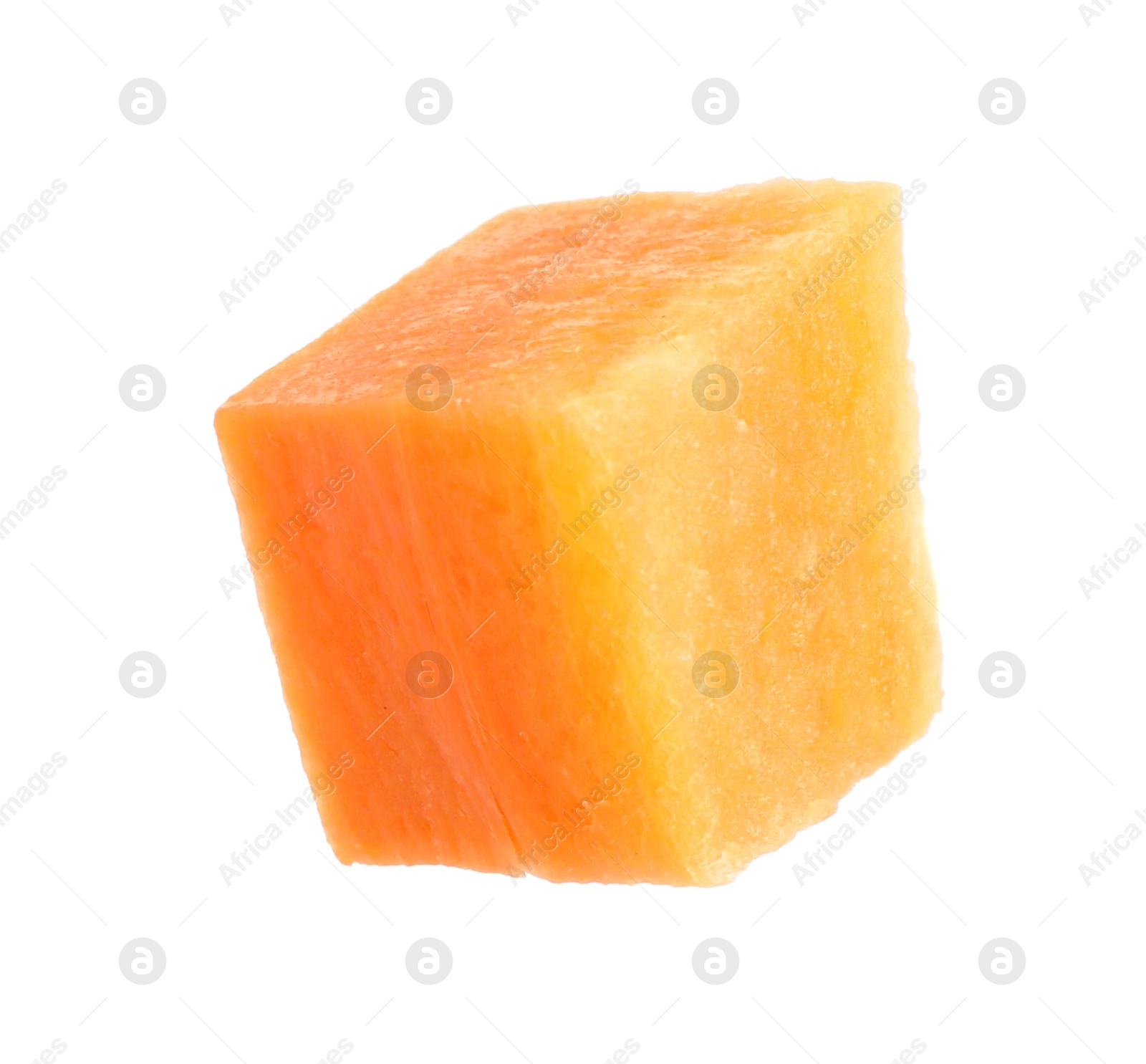 Photo of Piece of fresh ripe carrot isolated on white