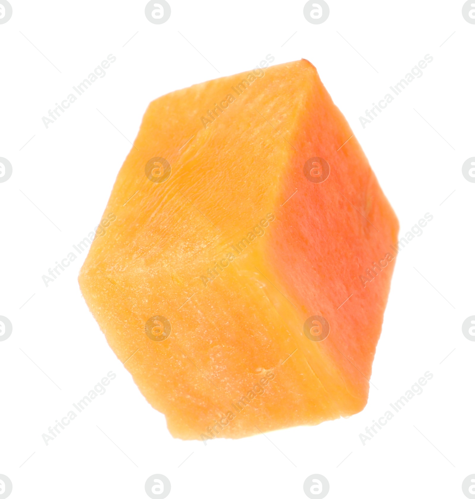 Photo of Piece of fresh ripe carrot isolated on white