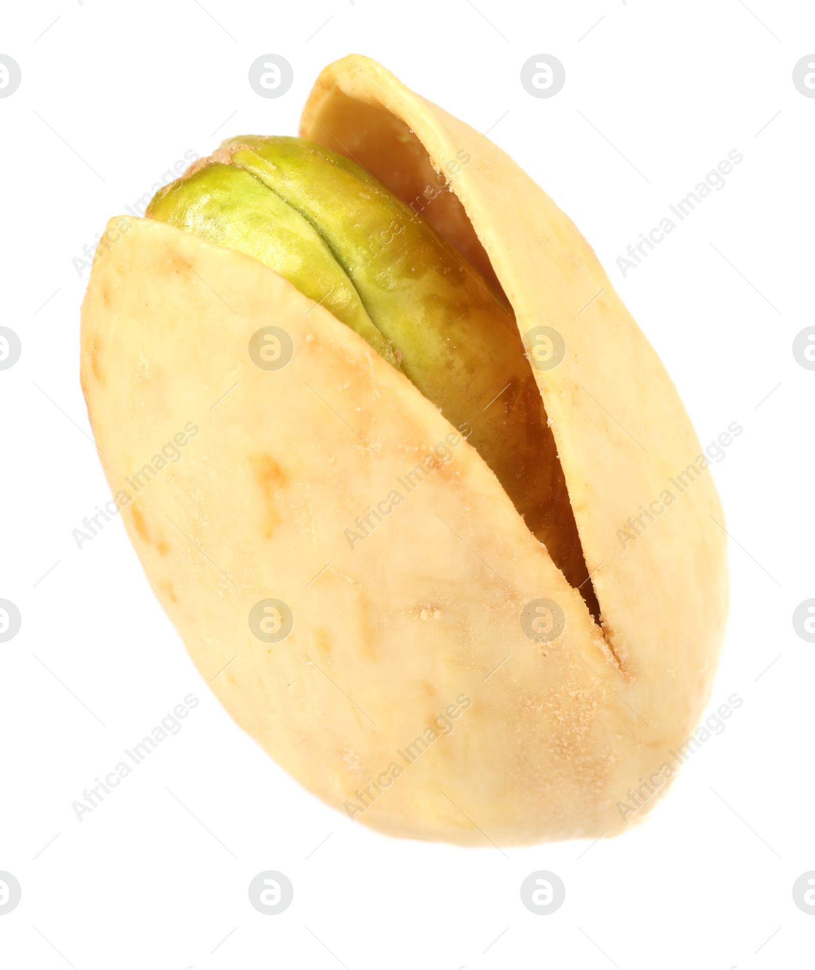 Photo of One tasty pistachio nut isolated on white