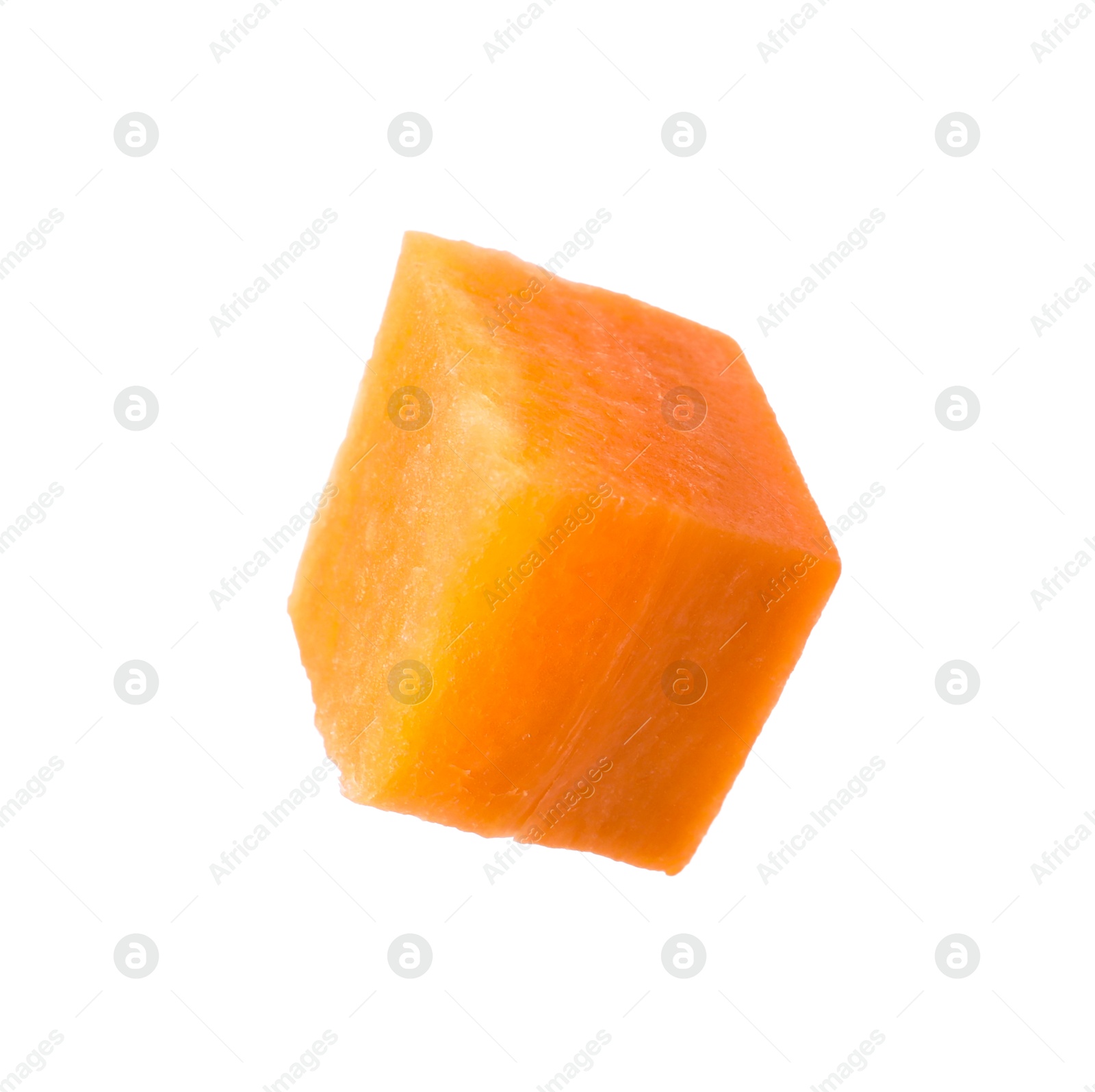 Photo of Piece of fresh ripe carrot isolated on white