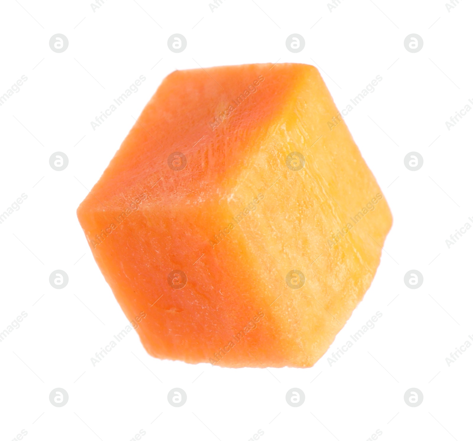 Photo of Piece of fresh ripe carrot isolated on white