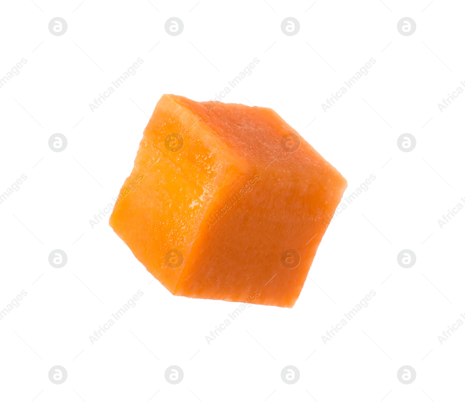 Photo of Piece of fresh ripe carrot isolated on white