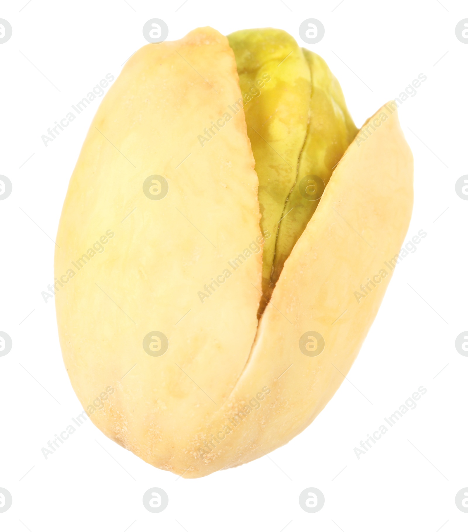 Photo of One tasty pistachio nut isolated on white