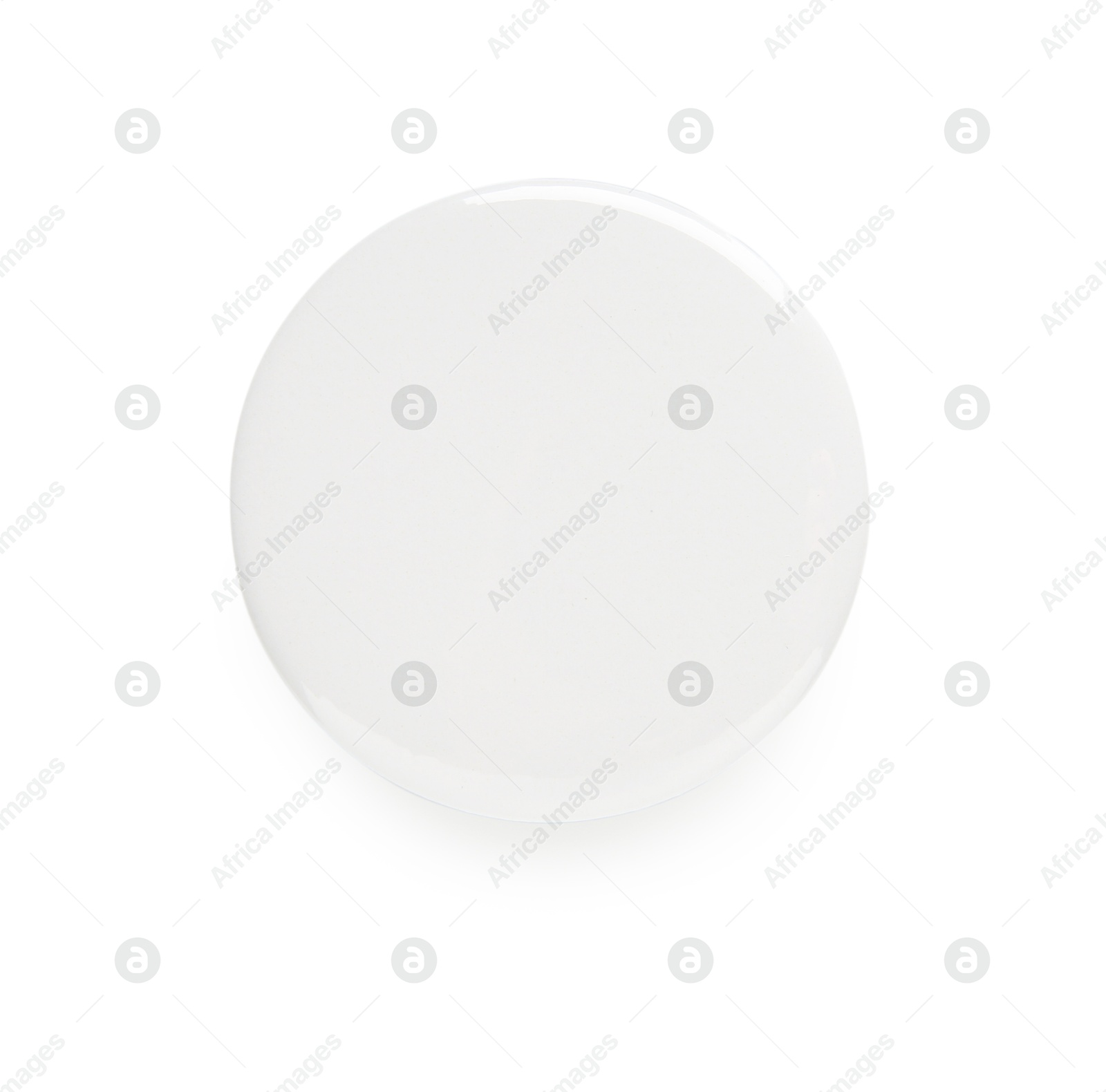 Photo of Blank button badge isolated on white, top view. Mockup for design