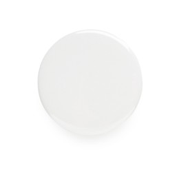 Photo of Blank button badge isolated on white, top view. Mockup for design