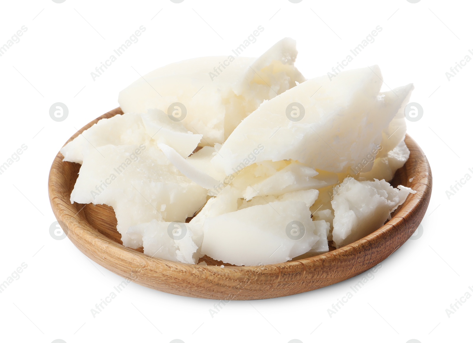 Photo of Sample of natural shea butter isolated on white