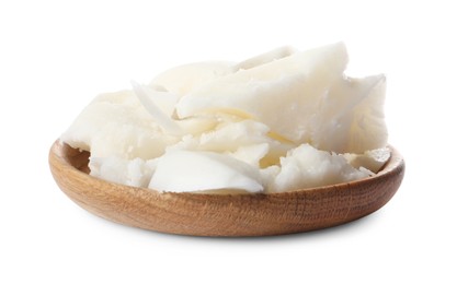 Sample of natural shea butter isolated on white