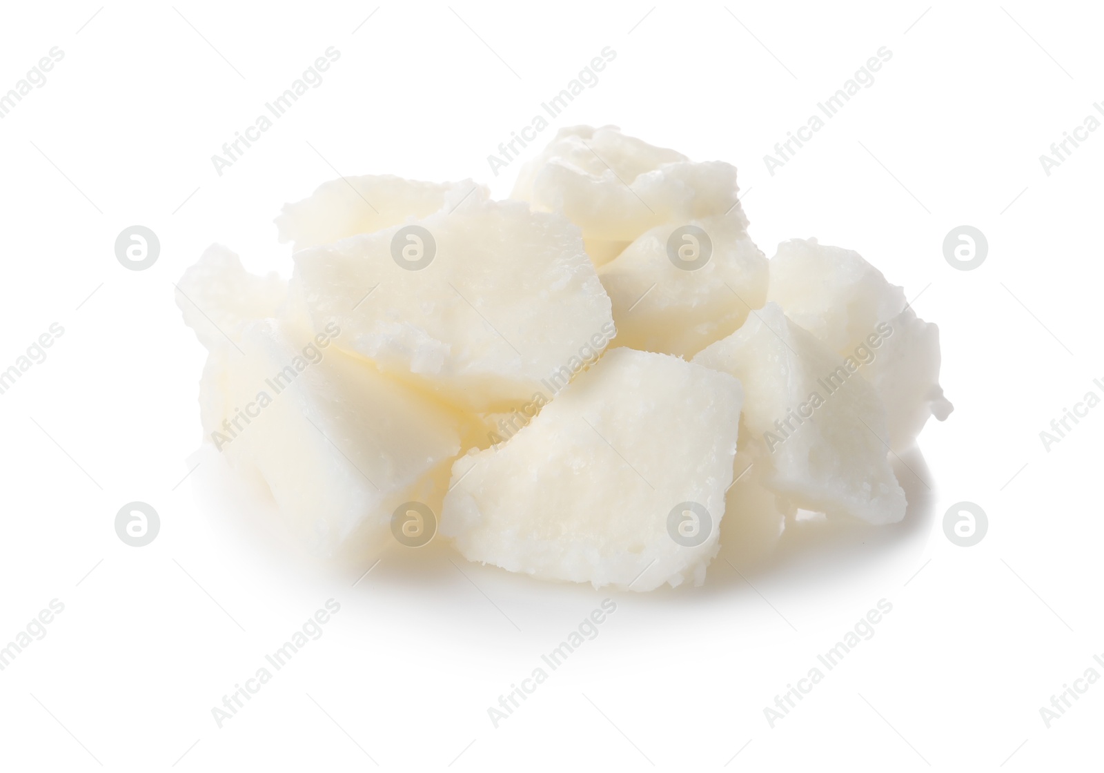 Photo of Sample of natural shea butter isolated on white