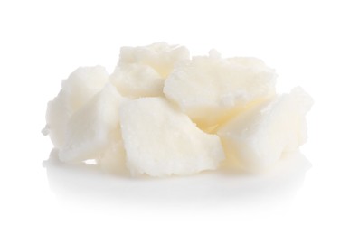 Photo of Sample of natural shea butter isolated on white