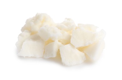 Sample of natural shea butter isolated on white