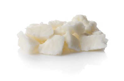 Sample of natural shea butter isolated on white