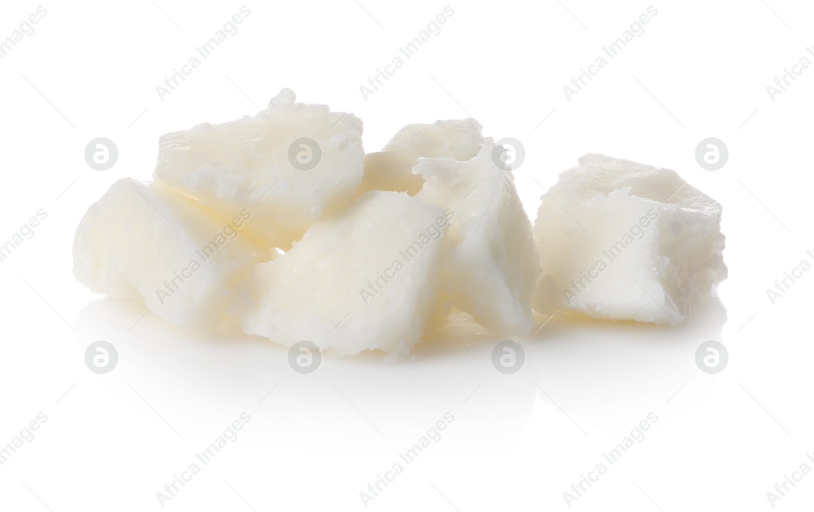 Photo of Sample of natural shea butter isolated on white