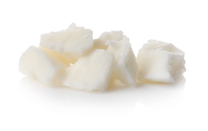 Sample of natural shea butter isolated on white