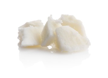 Photo of Sample of natural shea butter isolated on white