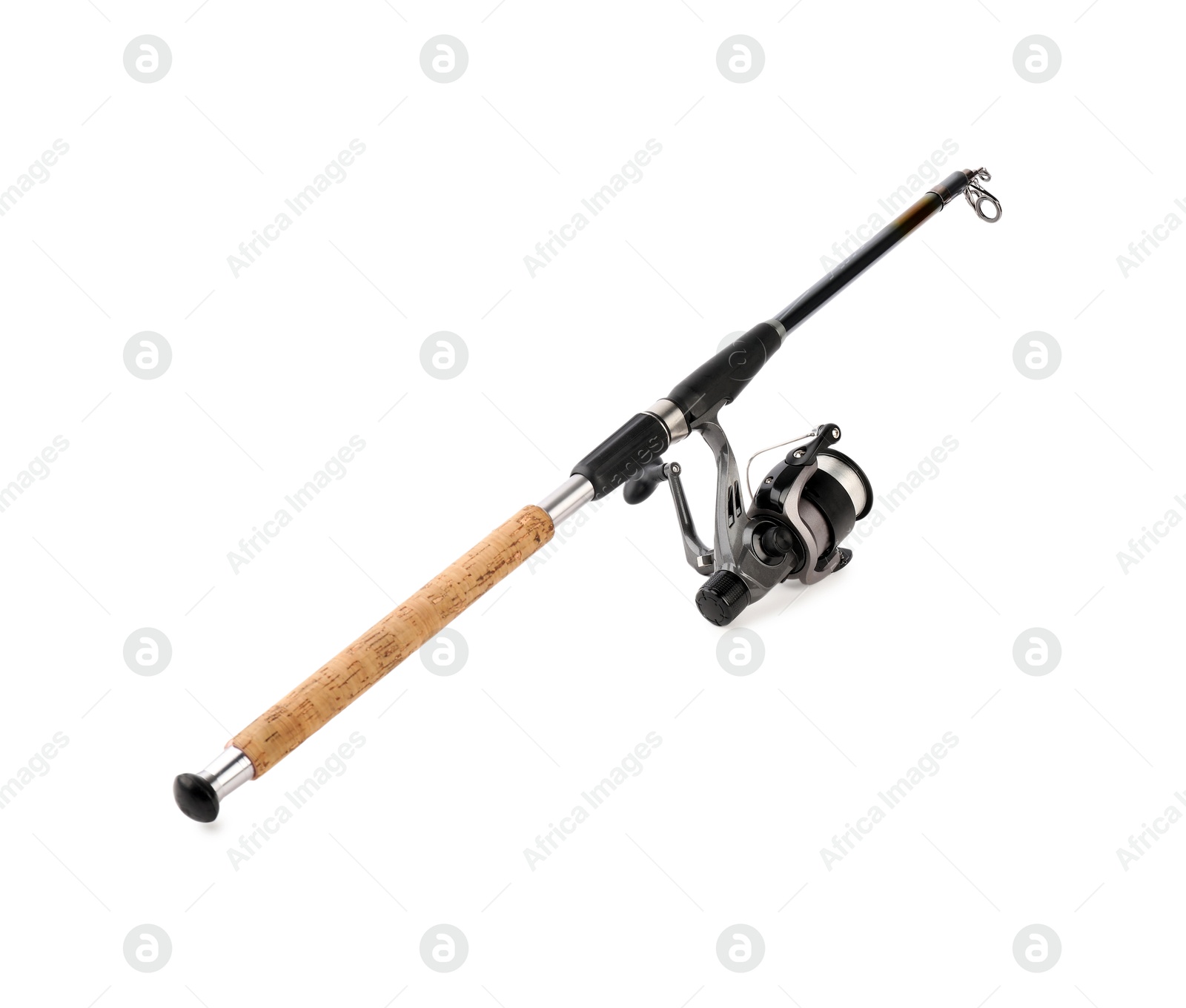 Photo of Fishing spinning with reel isolated on white