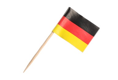 Small paper flag of Germany isolated on white