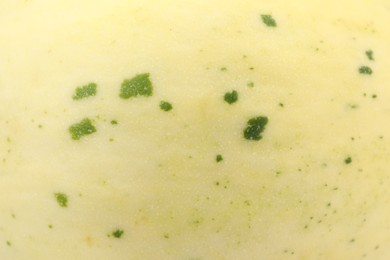 Photo of Fresh ripe honeydew melon as background, closeup