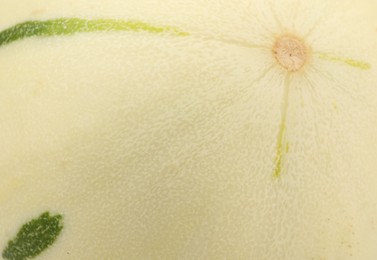 Photo of Fresh ripe honeydew melon as background, closeup