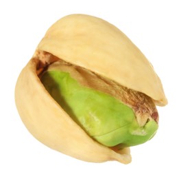 Photo of One tasty pistachio nut isolated on white