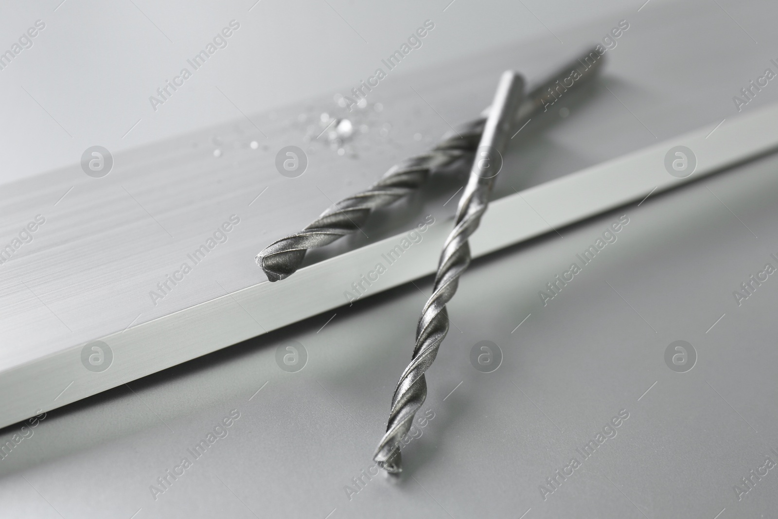 Photo of Bits and plank on light table, closeup