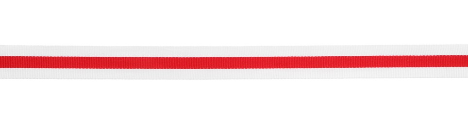 One colorful striped ribbon isolated on white