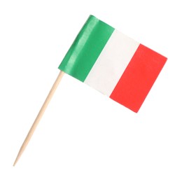 Small paper flag of Italy isolated on white