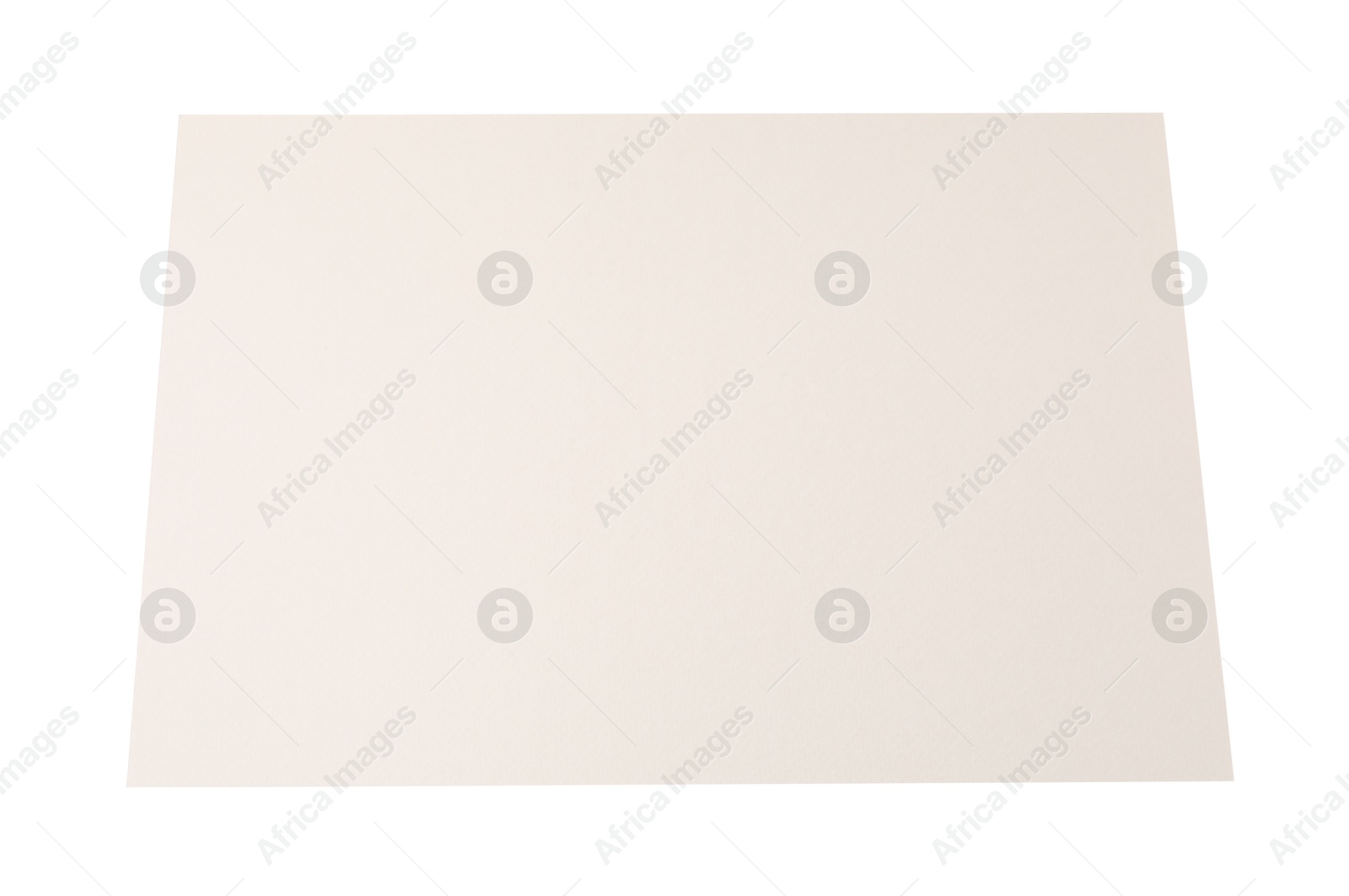 Photo of One old paper sheet isolated on white, above view