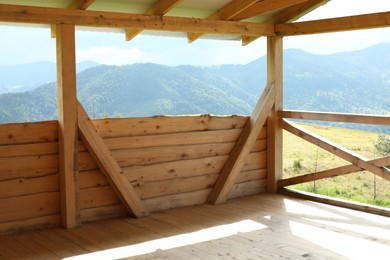 Photo of View on mountain from balcony on sunny day