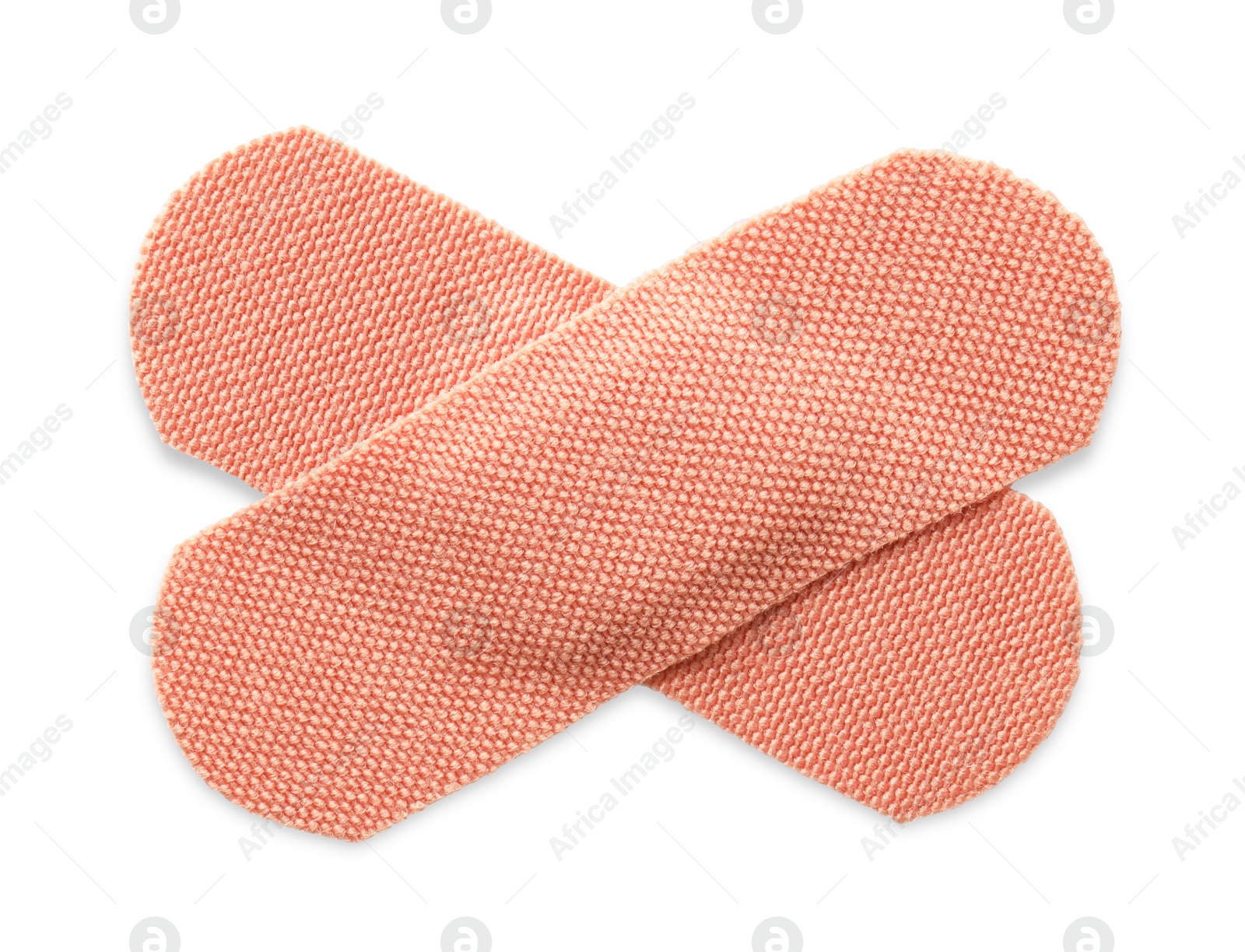 Medical adhesive bandages isolated on white, top view Photo of Medical adhesive bandages isolated on white, top view