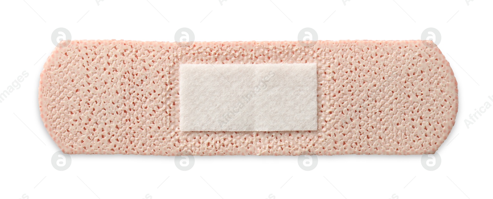 Medical adhesive bandage isolated on white, top view Photo of Medical adhesive bandage isolated on white, top view