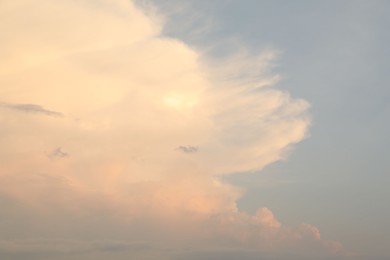 Photo of Beautiful view of blue sky with fluffy clouds