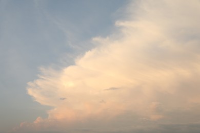 Photo of Beautiful view of blue sky with fluffy clouds