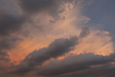 Photo of Beautiful view of blue sky with fluffy clouds