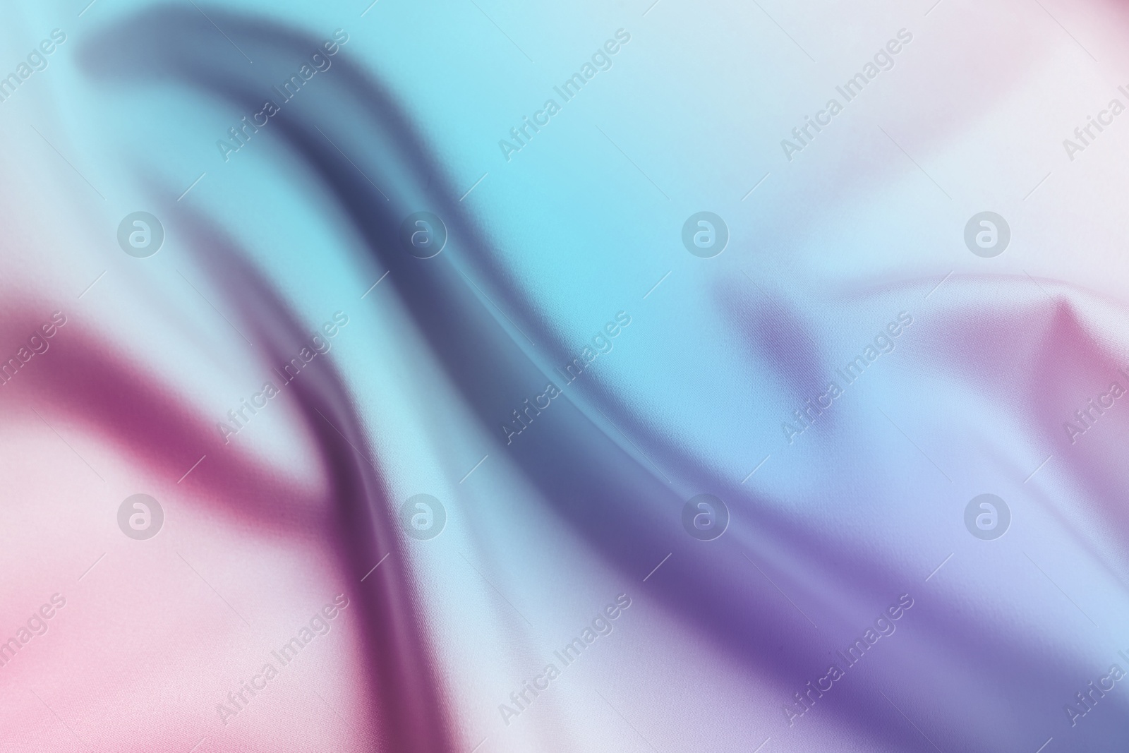 Image of Beautiful silk fabric with color gradient, top view