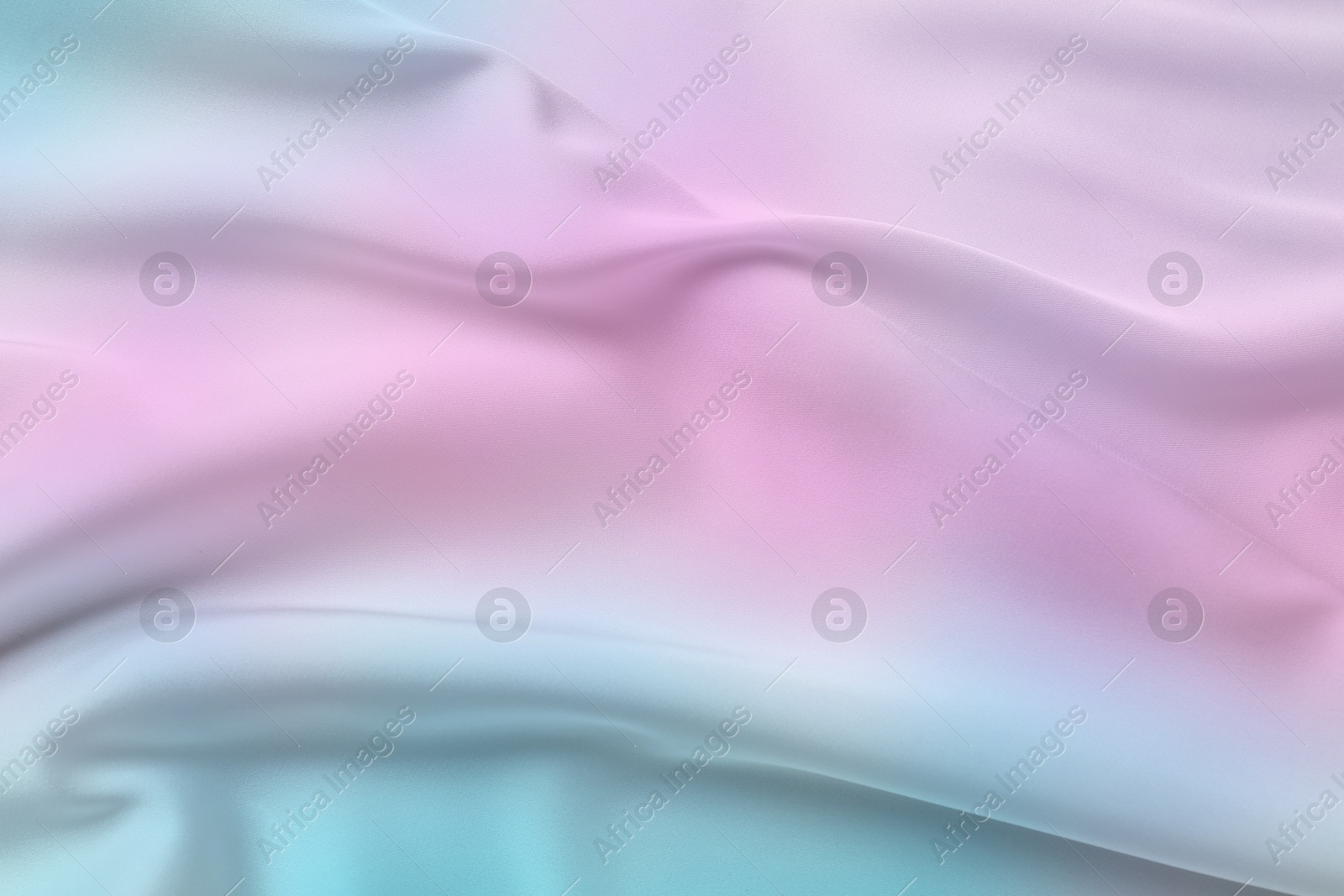 Image of Beautiful silk fabric with color gradient, top view