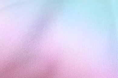 Image of Beautiful silk fabric with color gradient, closeup