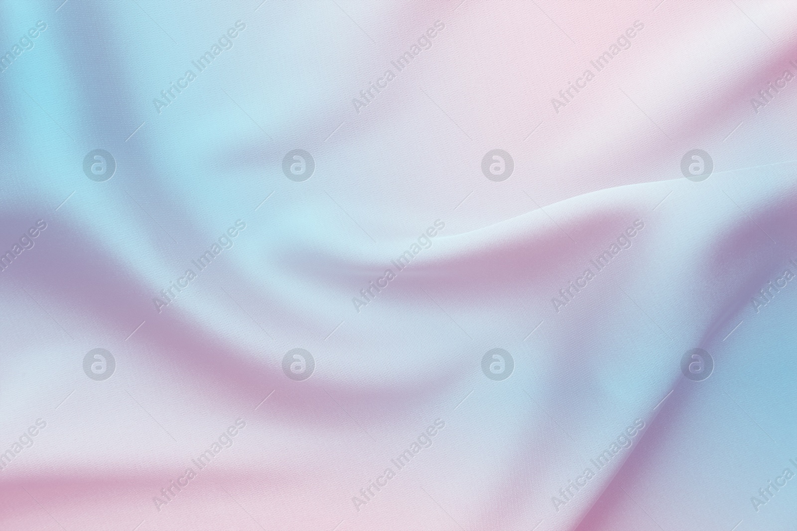 Image of Beautiful silk fabric with color gradient, top view