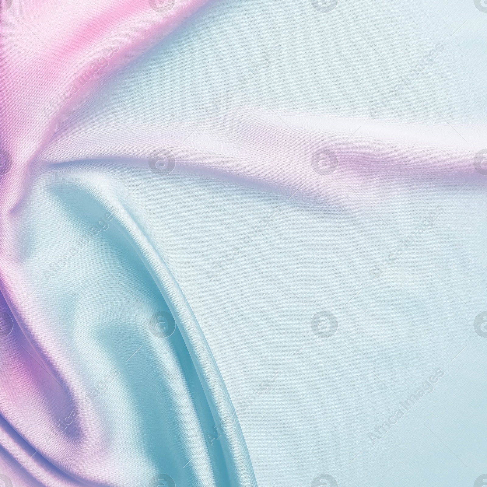 Image of Beautiful silk fabric with color gradient, top view