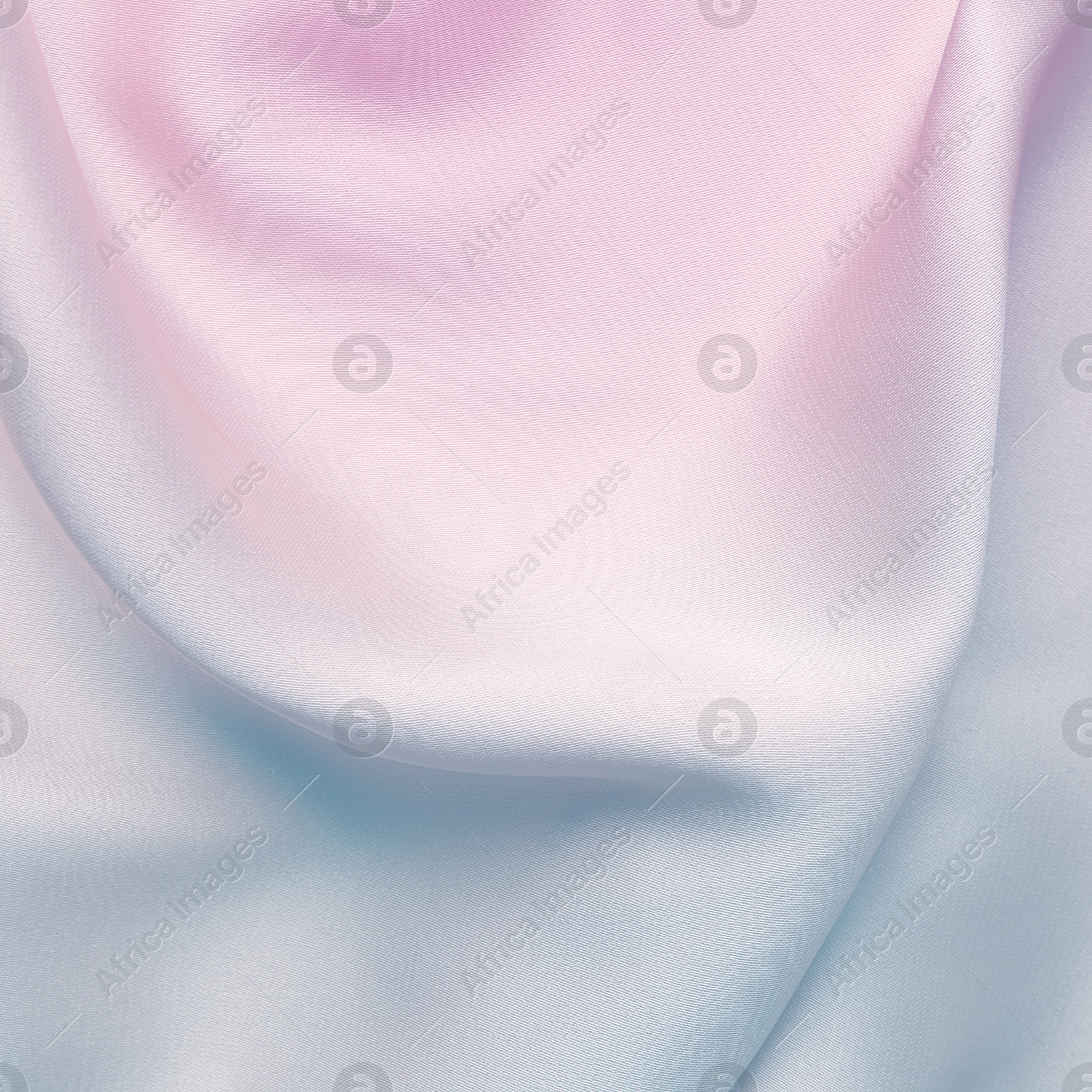 Image of Beautiful silk fabric with color gradient, top view