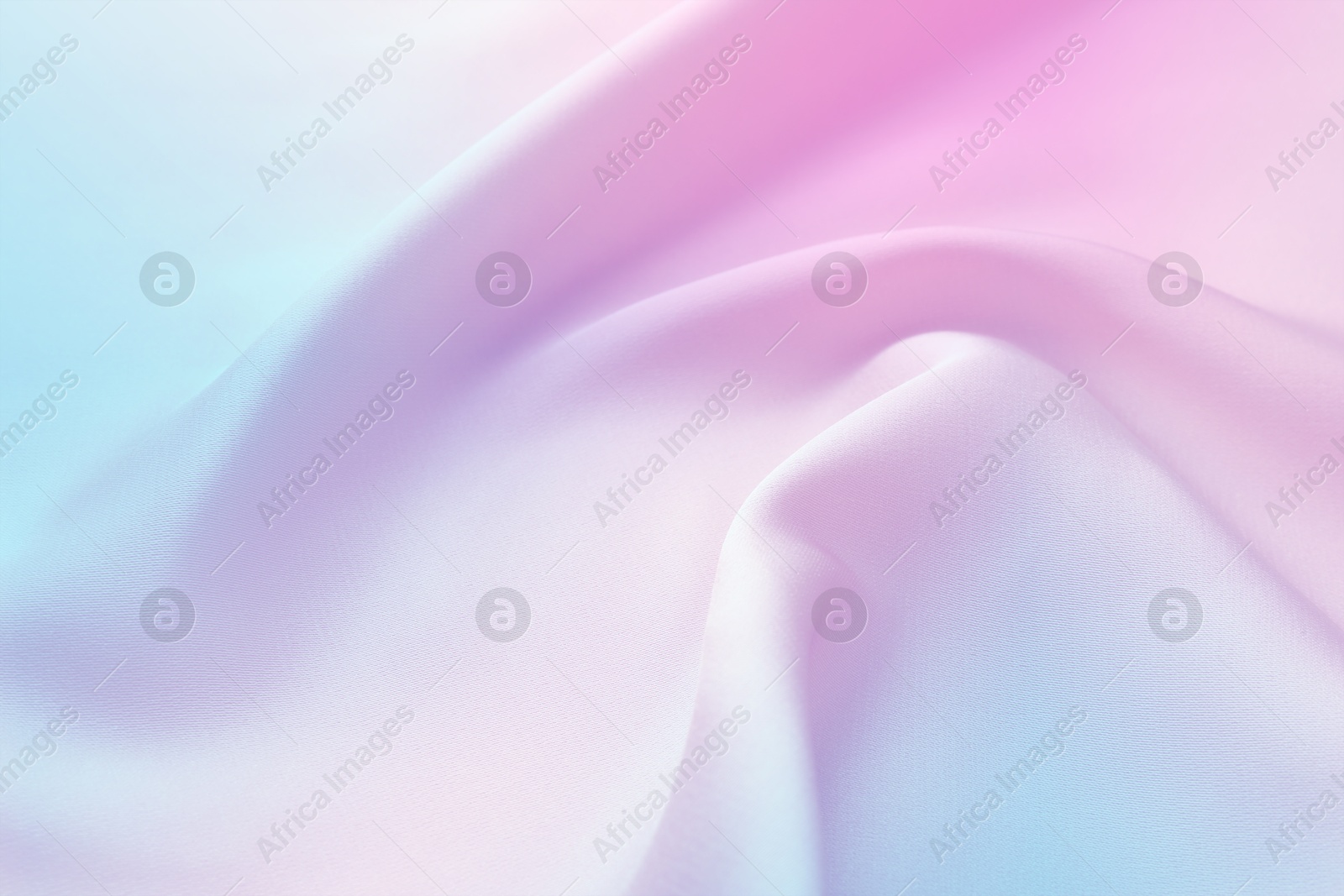 Image of Beautiful silk fabric with color gradient, closeup