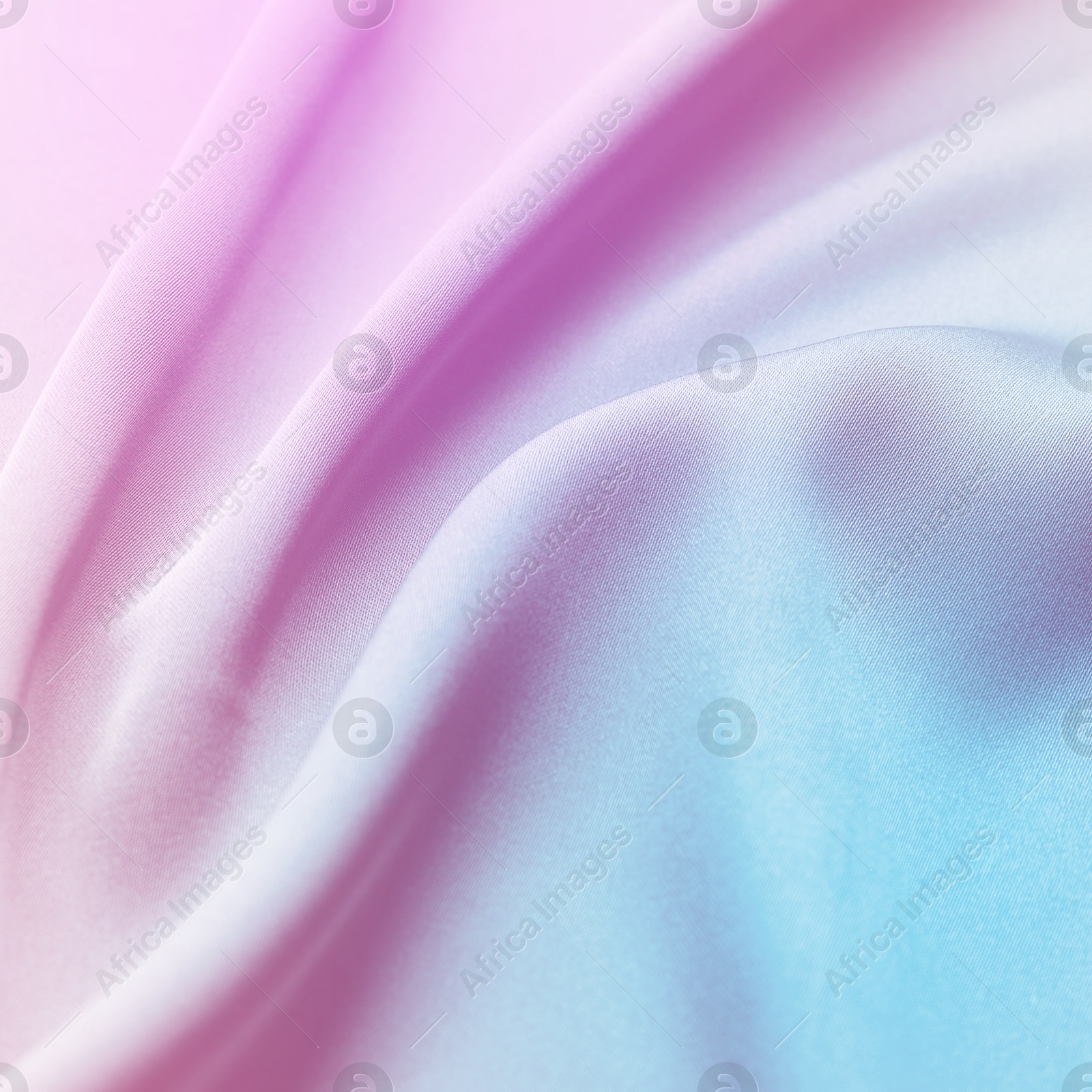 Image of Beautiful silk fabric with color gradient, closeup