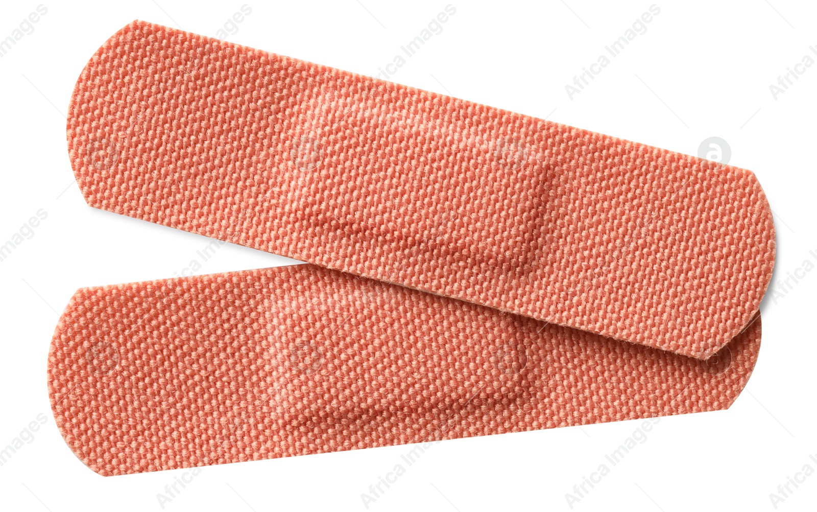 Medical adhesive bandages isolated on white, top view Photo of Medical adhesive bandages isolated on white, top view