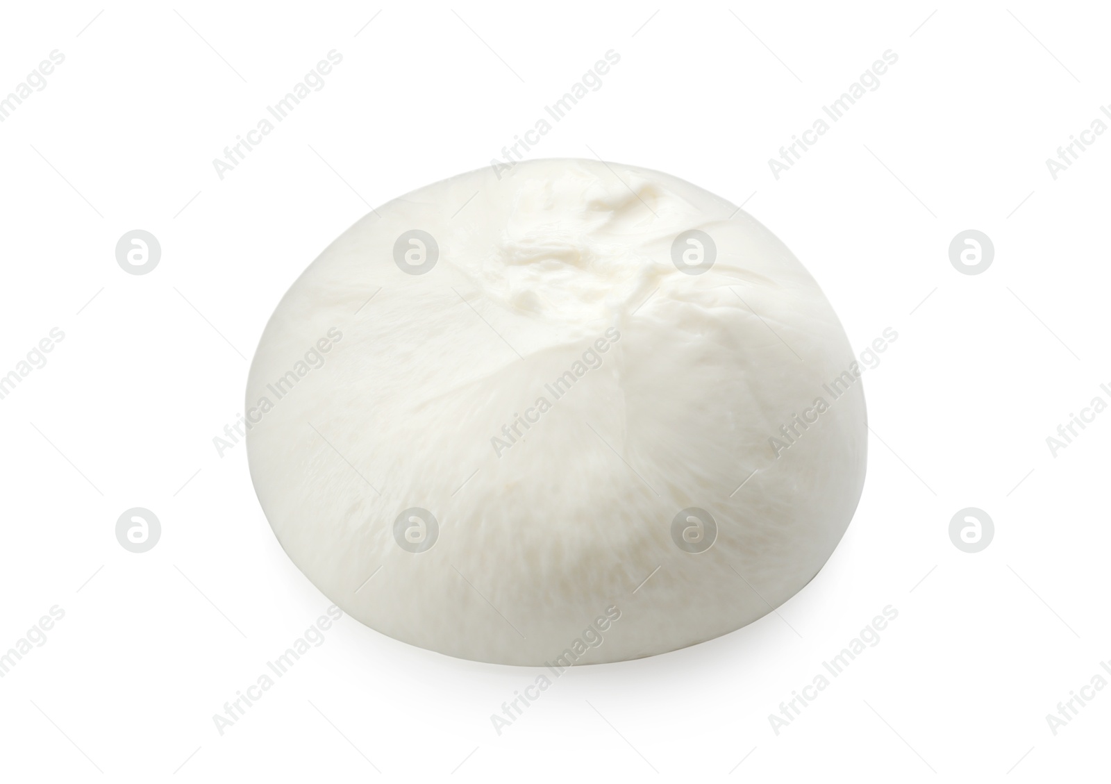 Photo of Delicious fresh burrata cheese isolated on white