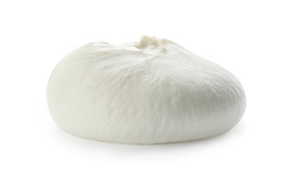 Delicious fresh burrata cheese isolated on white