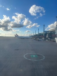 Berlin, Germany - July 3, 2024: Modern airplanes in Flughafen Berlin Brandenburg Airport