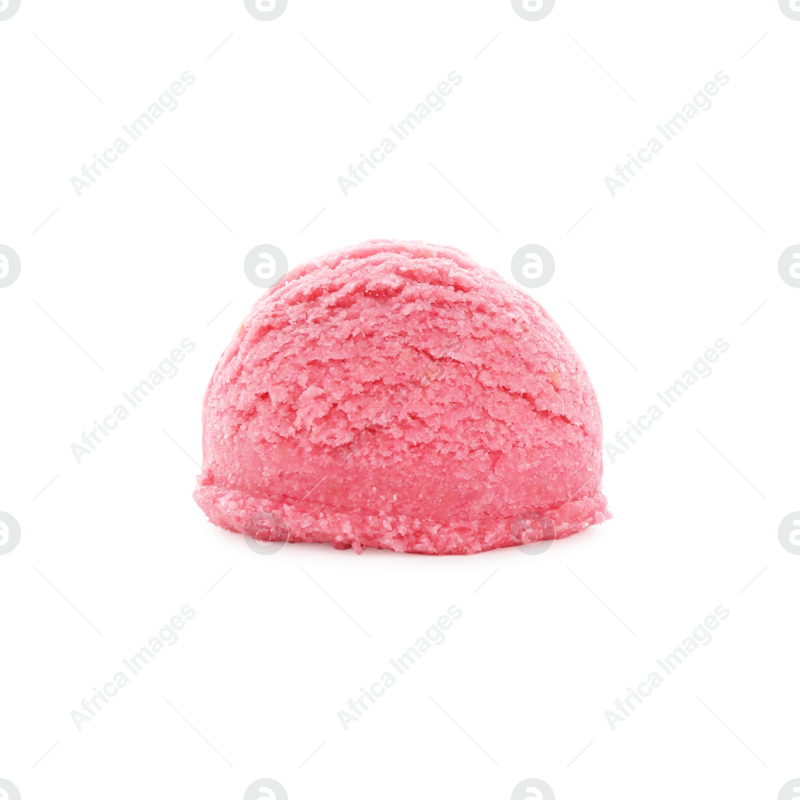 Photo of Scoop of tasty watermelon sorbet isolated on white