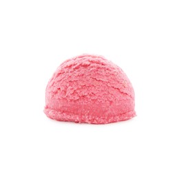 Photo of Scoop of tasty watermelon sorbet isolated on white