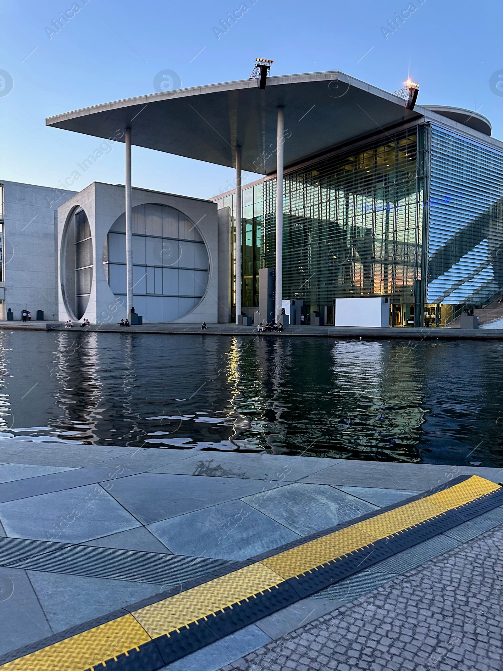 Photo of Berlin, Germany - July 30, 2024: Picturesque view of Marie-Elisabeth-Luders-Haus near river outdoors